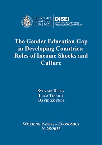 The Gender Education Gap in Developing Countries: Roles of Income Shocks and Culture