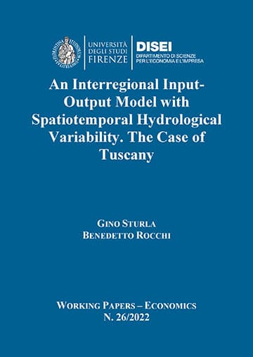 An Interregional Input-Output Model with Spatiotemporal Hydrological Variability. The Case of Tuscany