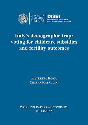 Italy's demographic trap: voting for childcare subsidies and fertility outcomes (Koka and Rapallini, 2022)