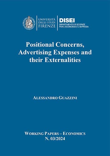 Positional Concerns, Advertising Expenses and their Externalities (Guazzini, 2024)