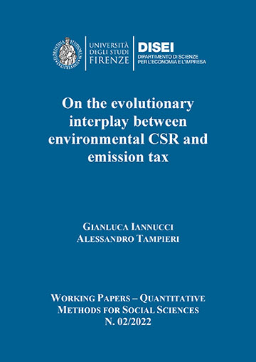 On the evolutionary interplay between environmental CSR and emission tax (Iannucci and Tampieri, 2022)